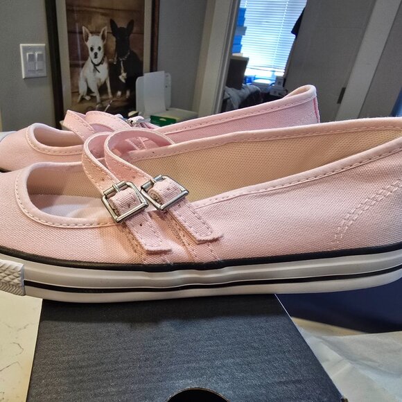 Woman's Shoes Converse Chuck Taylor All Star Dainty Mary Jane Ballet Pink SZ 7 - Picture 1 of 13